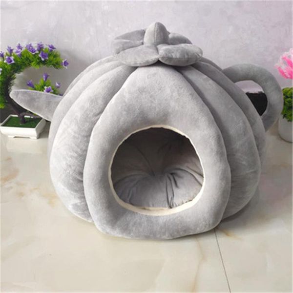 

kennels & pens pet cat dog bed novelty teapot-shaped kennel winter warm autumn and toys breathable large size house