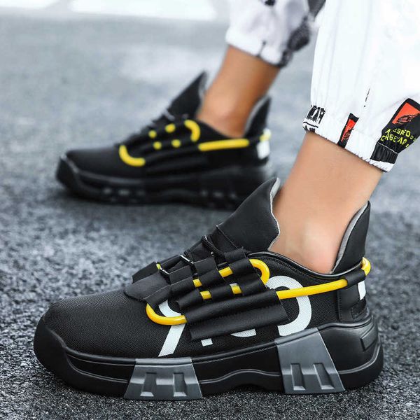 

men running shoes new spring and summer men's season breathable thick bottom raised mesh fashion casual sports shoes traniers sneakers