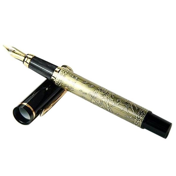 

fountain pens baoer 507 relief metal eight horses pen (green bronze)