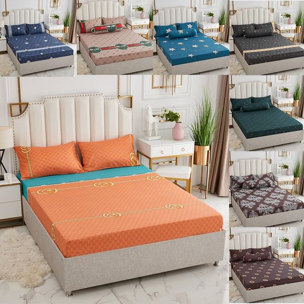 

sheets & sets adjustable mattress cover skin-friendly polyester with elastic band printed fit bed linen home decoration sheet