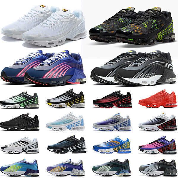 

tn plus 3 iii tuned running shoes chaussures triple white black hyper blue green og neon mens womens sneakers sports runners