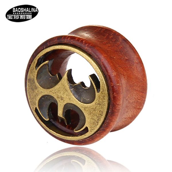 

alloy casting bat wood ear expansion nail puncture funny and scary jewelry