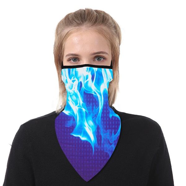 

scarves printed polyester triangular mask arrival multifunction headwear motorcycle face scarf america national flag, Blue;gray