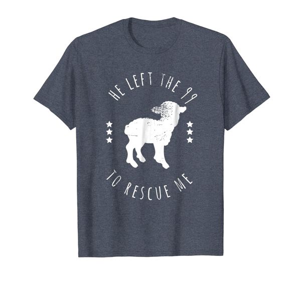 

he left the 99 to rescue me shirt womens - christian gift, White;black