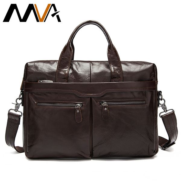 

briefcase genuine leather men's mva laphandbags hight quality waterproof business totes for document