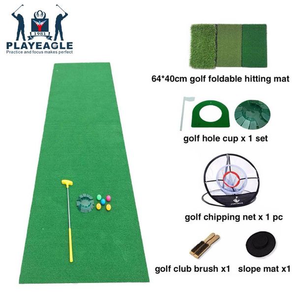 

golf training aids 10'x39''pacific putting green indoor anti-slip portable swing mat outdoor felt bottom grass