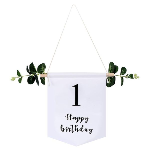 

1pc birthday wall banner cloth art hanging decoration party props decorations