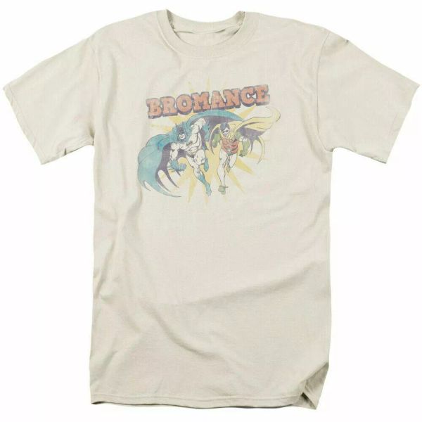 

robin bromance t shirt mens licensed batman dc comics tee cream, White;black