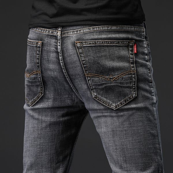 

a 061 smoke grey jeans men the spring and autumn period and the new youth elastic straight fall to restore ancient ways of cultiv, Blue