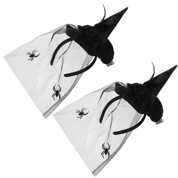 

party hats 2pcs creative hairwear decorative hair hoop accessory black