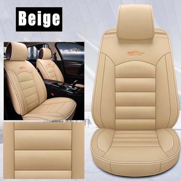 

car seat covers cover beige black universal pu leather vehicle cushion protector pad auto interior accessories