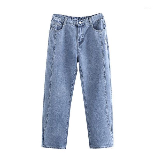 

women jeans 2021 spring oversize straight pants fashion casual clothes female denim trousers high waist plus size bottoms women's, Blue