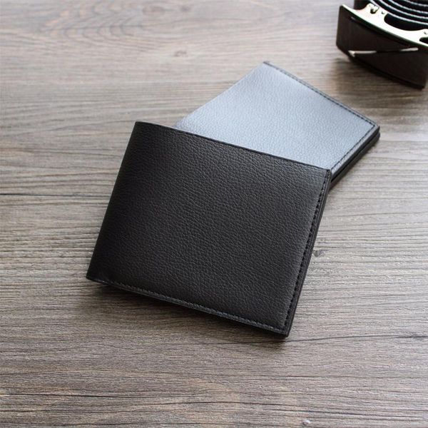 

wallets men fashion bifold luxury holder purse male simple solid color money bags coin pocket id card organizer, Red;black