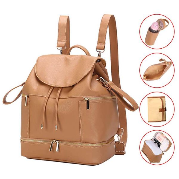 

diaper bags pu leather backpack knapsack bag message with hooker handbag cosmetic cell phone travel accesorries