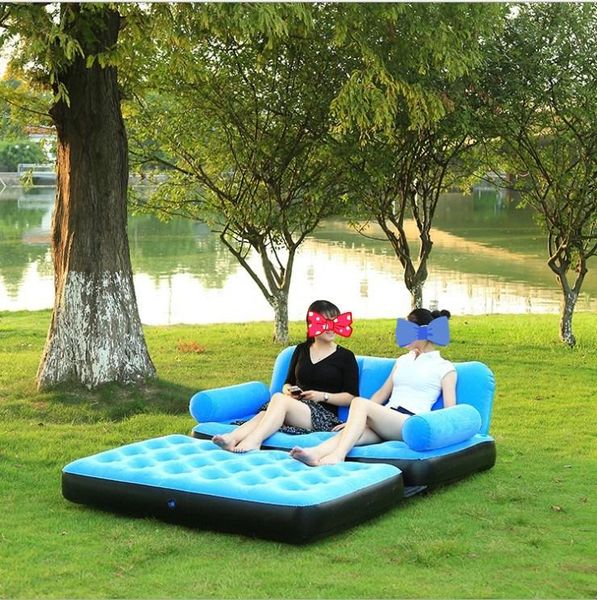 

inflatable sofa bed flocking folding home leisure floats & tubes
