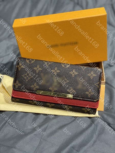 

wholesale red bottoms lady long wallet multicolor designer coin purse card holder original box women classic zipper pocket, Red;black