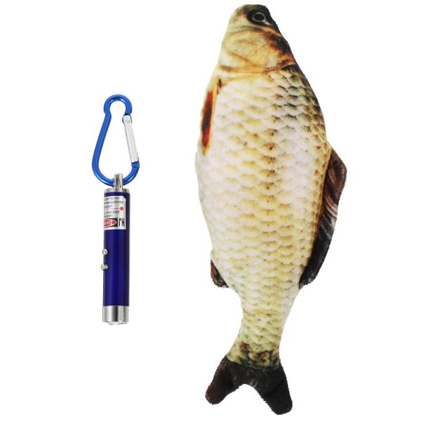 

cat toys 1pc simulation fish pet funny interactive with light