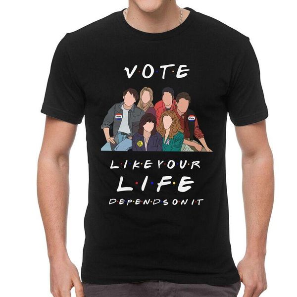 

men's t-shirts vote 2021 t-shirt men novelty t shirt short sleeve 100% cotton america friends tv show tshirt unique tees, White;black