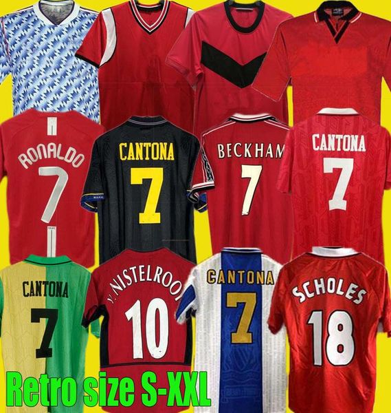 

man new 07 08 90 92 united retro ucl final match utd home manchester jersey 1994 1998 united ronaldo beckham cantona keane scholes giggs jer, Black;yellow