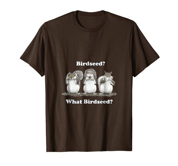 

what birdseed squirrel t-shirt, White;black