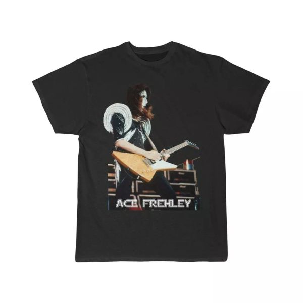 

ace frehley rare swith explorer short sleeve tee, White;black