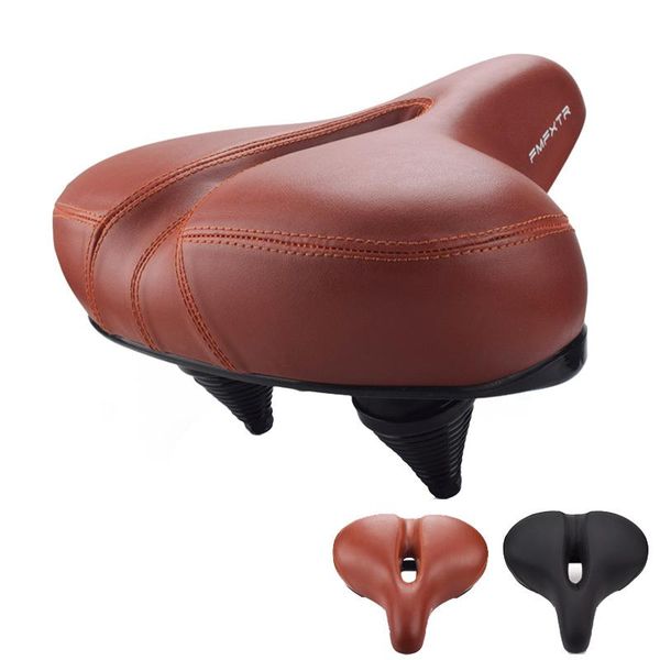 

bike saddles men women bicycle seat big buleather cycling saddle mountain accessories absorber spring thicken wide soft cushion