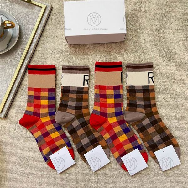 

21ss designers mens womens socks five luxurys d sports winter mesh letter printed brands cotton man femal sock with box set for gift xrtghxs, Black