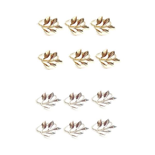

napkin rings 6pcs fall leaves christening metal wedding gifts party