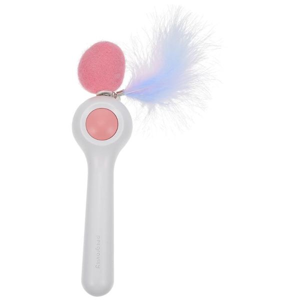 

cat toys retractable wand teaser stick catch interactive light