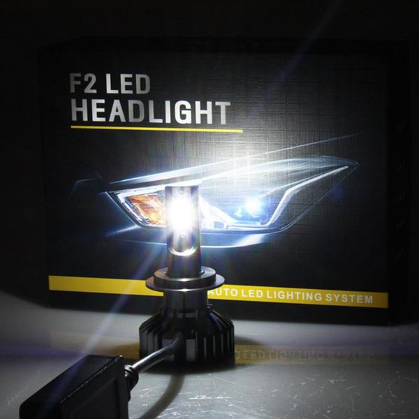 

1pair plug and play dob chip driving led headlight bulb 40w 6500k 8000lm cool white heat dissipation aluminum alloy fog lamp car headlights