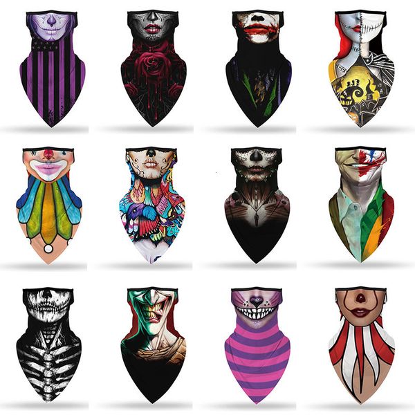 

earmuff clown digital printing mask dust and sunscreen outdoor riding scarf neck