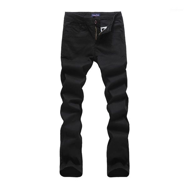 

men casual pants nice spring fashion slim straight man pocket trousers male business design cotton men's, Black