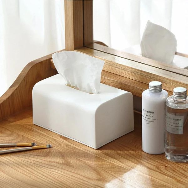 

plastic tissue box square home container car napkins holder case organizer kitchen holdler simple stylish 2 size boxes &