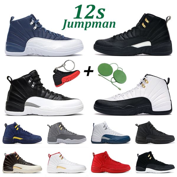 

basketball shoes 12s jumpman 12 men women dark concord flu game university gold indigo playoff french blue mens sports trainer sneakers size