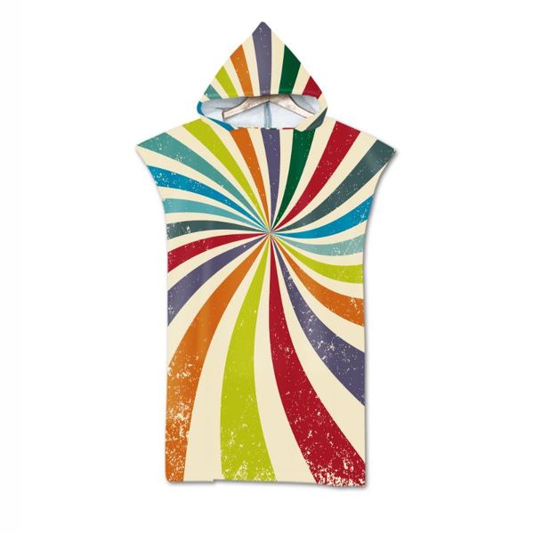 

towel microfiber hooded bath printed quick-drying cloak beach bathrobe