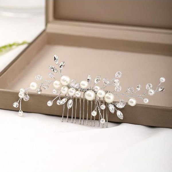 

hair clips & barrettes bridal comb jewelry rhinestone pearl alloy accessories hairband wedding dress, Golden;silver