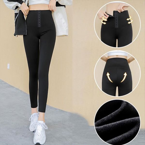 

high waist black pants womens legging fleece weight loss slim fitness push up sports sportswear corset trousers