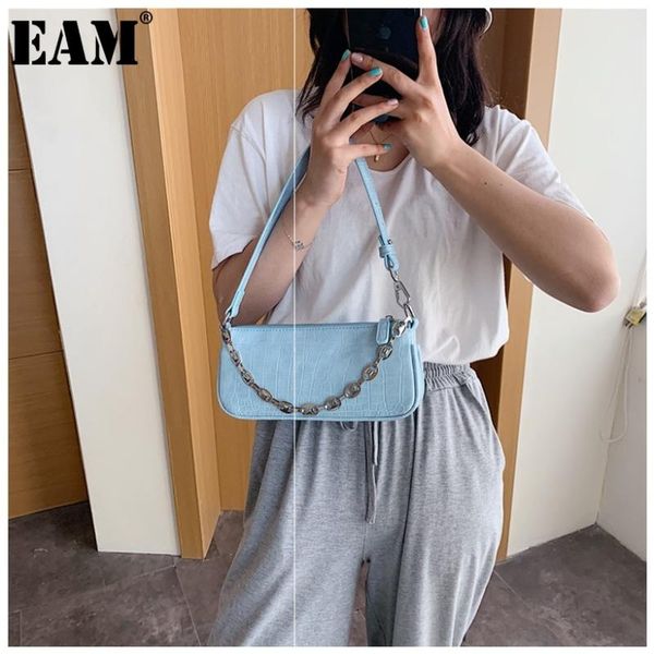 

evening bags [eam] women small chains handbag pu leather flap personality all-match crossbody shoulder bag fashion tide 2021 18a3669