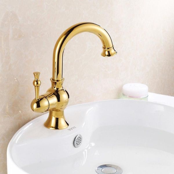 

bathroom sink faucets mttuzk kitchen & and cold water deck mounted basin taps mixer washbasin faucet golden