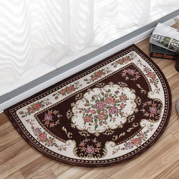 

carpets luxury europe half round carpet jacquard hallway parlor living room mats bedroom el decoration home rugs chair bedside
