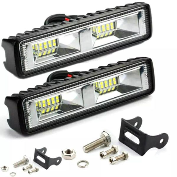 

working light 2pc led bar 48w 16 leds car for offroad suv atv tractor boat trucks excavator 12v work