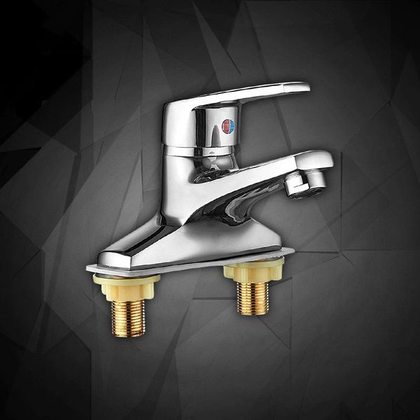 

bathroom sink faucets copper cold and water faucet single handle dual hole wash basin mixer sitting ceramic plate spool