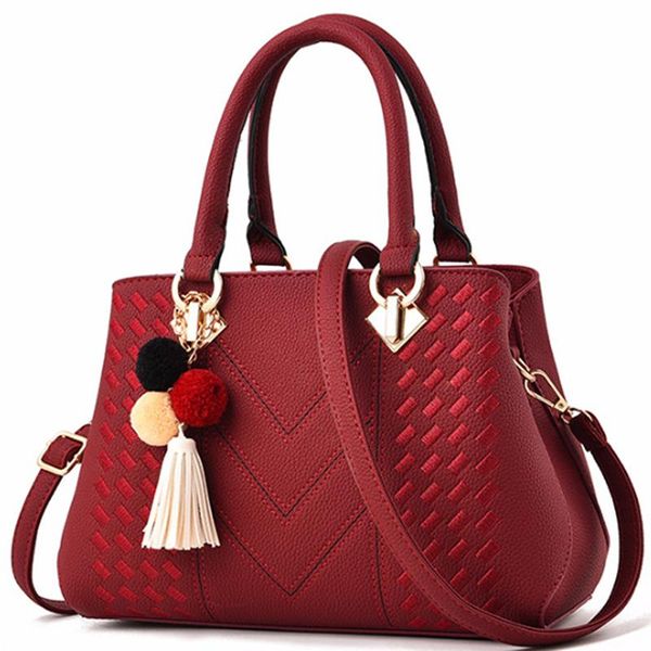 

evening bags women handbag pu leather ladies tote crossbody cute tassel pendant shoulder bag purse satchel