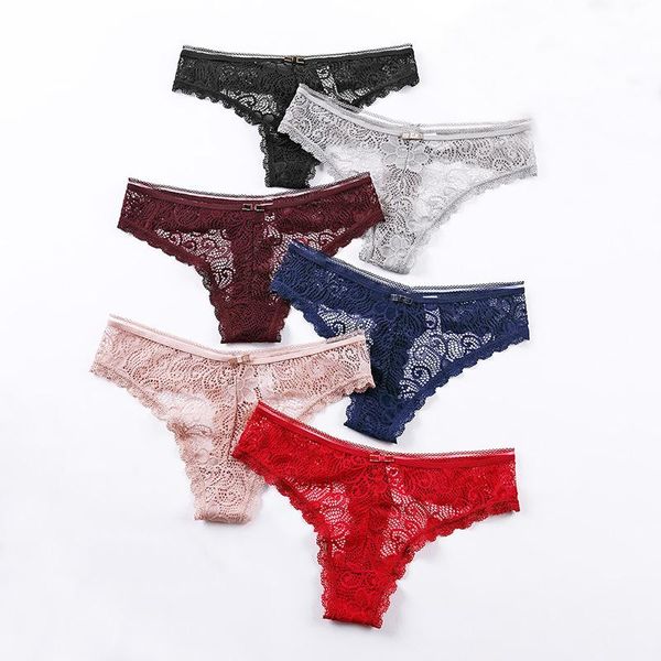 

women's panties 2021 thong lace low-waist sports t pants comfortable and temptation high-value briefs elegant versatile, Black;pink