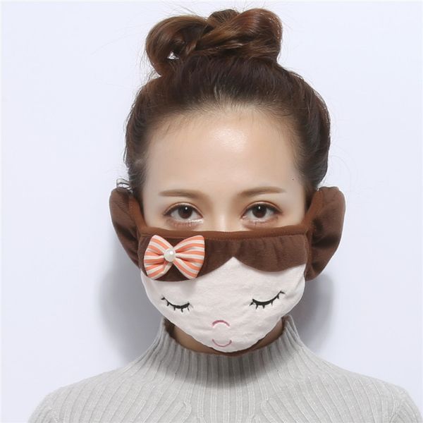 

mask facemask warm winter riding vent earmuffs women's ear protection two in one a51