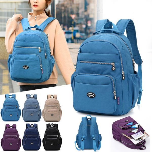 

outdoor bags ocardian backpacks women backpack nylon zipper polyester school shoulder bag waterproof for teenage girls mochila d13