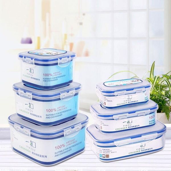 

storage boxes & bins 3pcs microwave lunch box pp bento super thick transparent container set crisper household tableware suit kitchen dinner