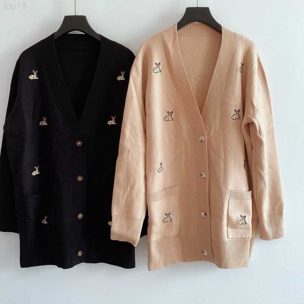 

runway sweater milan 2020 long sleeves v neck women's s high end jacquard cardigan women designer 0711-1, White;black