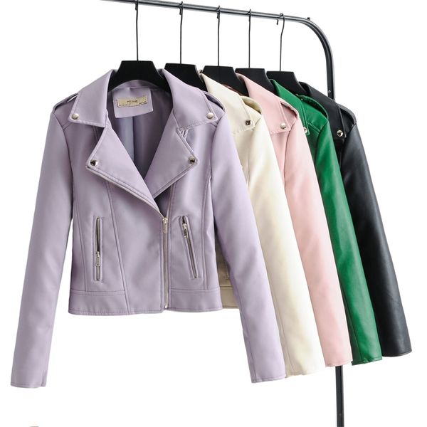 

new women's leather jacket in autumn 2021, Black;brown