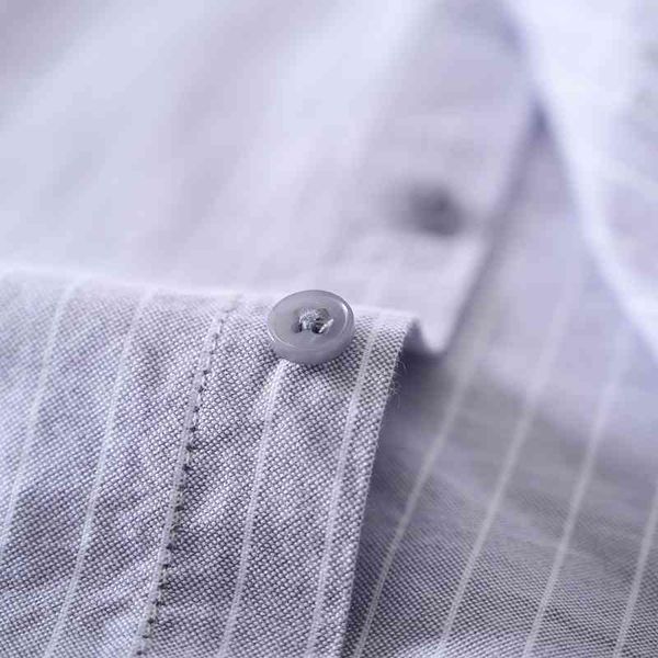 

youth simple breathable inside and outside wisn shirt men's casual striped long sleeve shirt2021, White;black